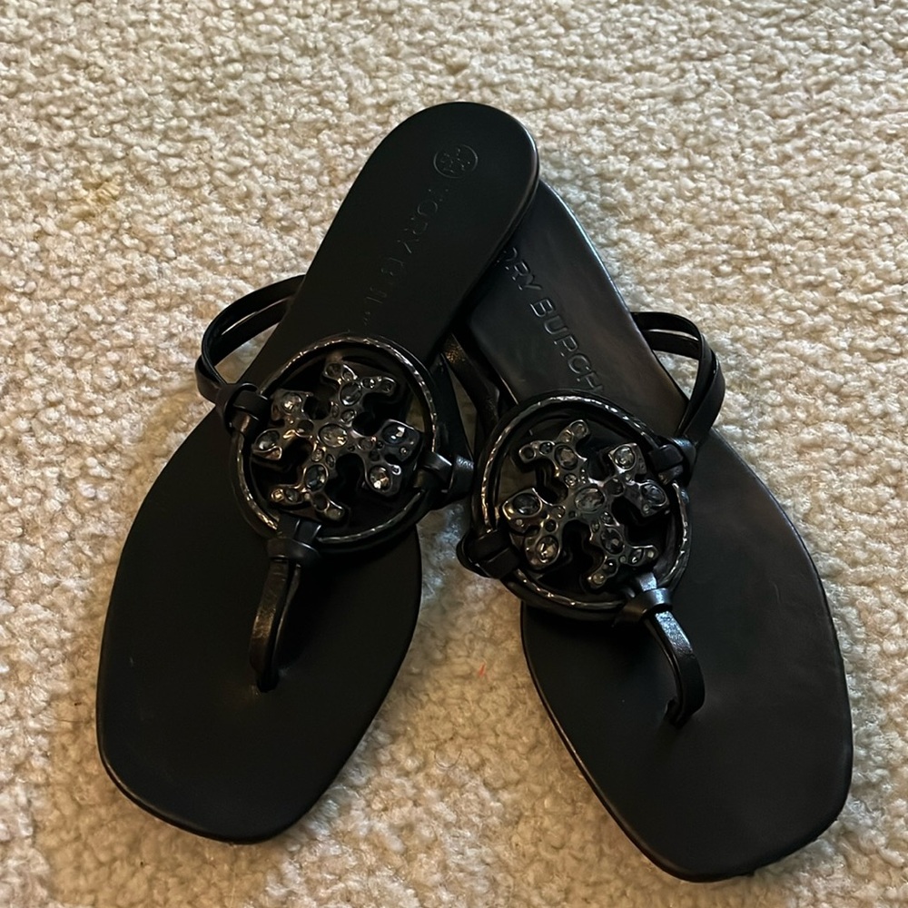 Torn Burch size 10 embellished Miller sandals